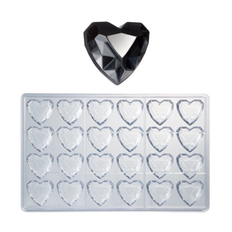 Форма для конфет "Бриллиант-сердце"